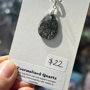 Pendant - Tourmalinated Quartz