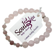 Load image into Gallery viewer, Bracelet by SoulSkin - Rose Quartz &amp; Labradorite
