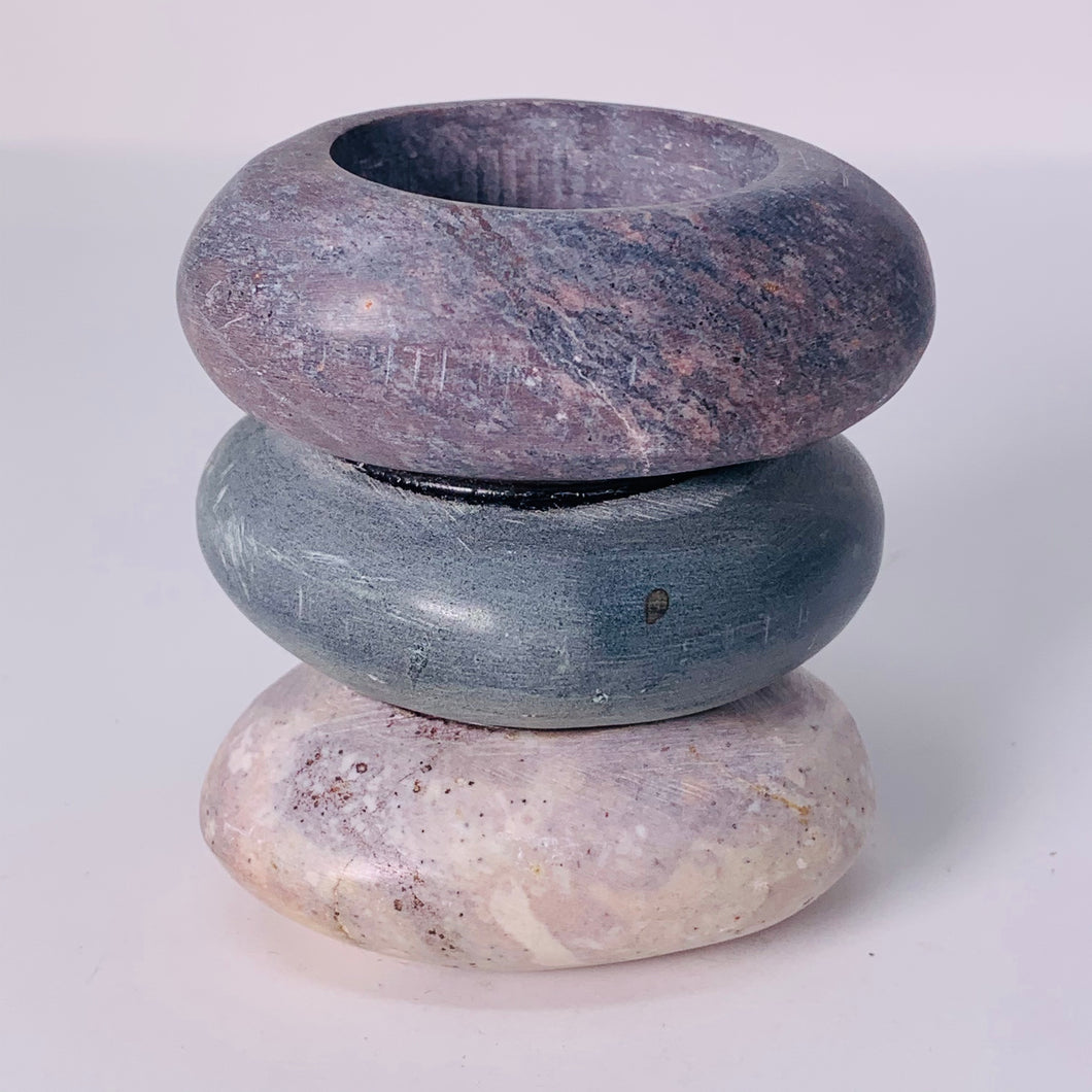 3 Stone Stacked Tea light Holder