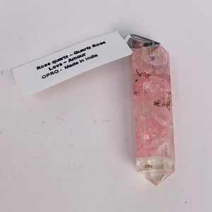 Pendant - Rose Quartz Orgone Generator Point