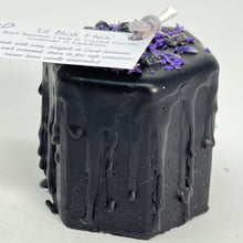 Load image into Gallery viewer, Beeswax Candle - Lil Hex with Herbs &amp; Crystals
